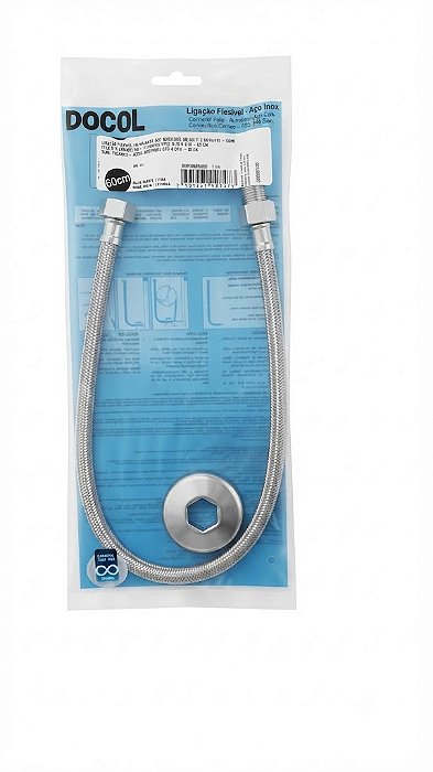 Engate Flexível Docol 60cm 608900 Rabicho Ligação Trançado