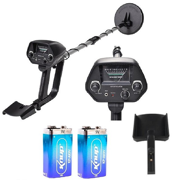 Detector De Metais Ouro Subterrâneo Portátil A Prova D'água com 2 PILHAS 9v