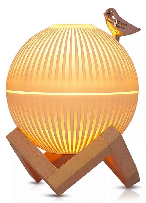 Umidificador Ultrassônico 330ml Purificador Ar Led Portátil