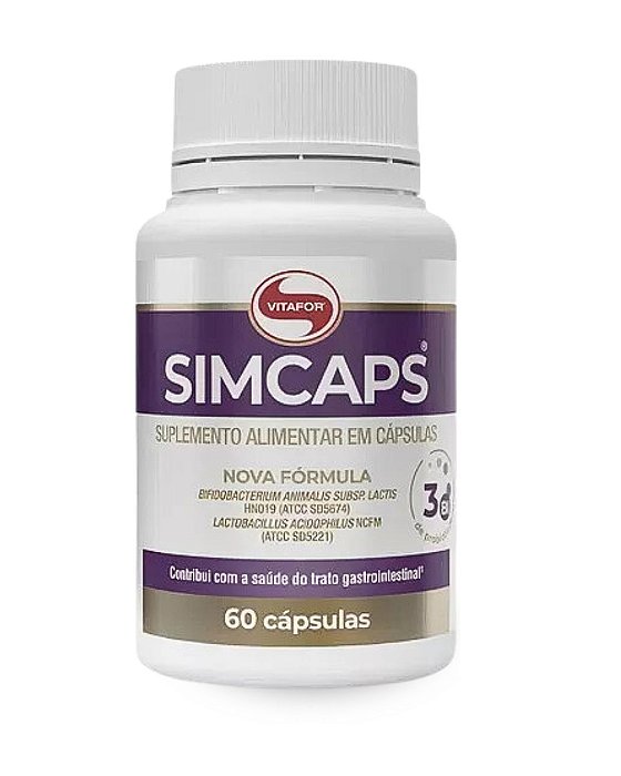 Simcaps Probiótico 60 Cápsulas - Vitafor Sabor