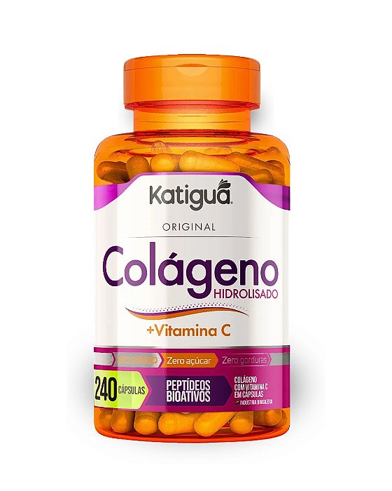 Colágeno Hidrolisado 240 Cápsulas 500mg Com Vitamina C
