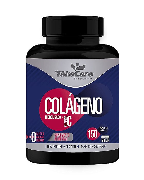 Colágeno Hidrolisado + Vitamina C Take Care - 150 cápsulas/500mg