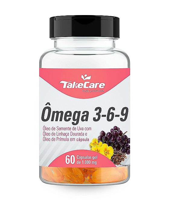 Ômega 3-6-9 (Uva, Linhaça e Prímula) - 60 Cápsulas