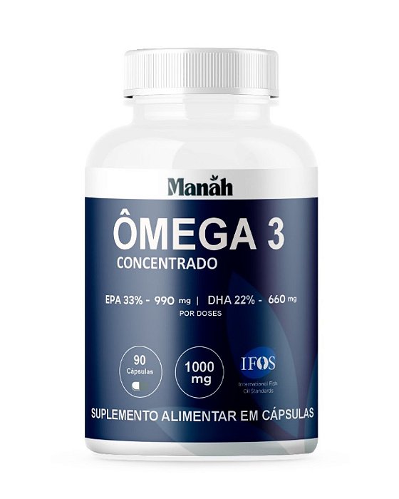 Ômega 3 Manah Premium - 90 Cápsulas - 1000mg