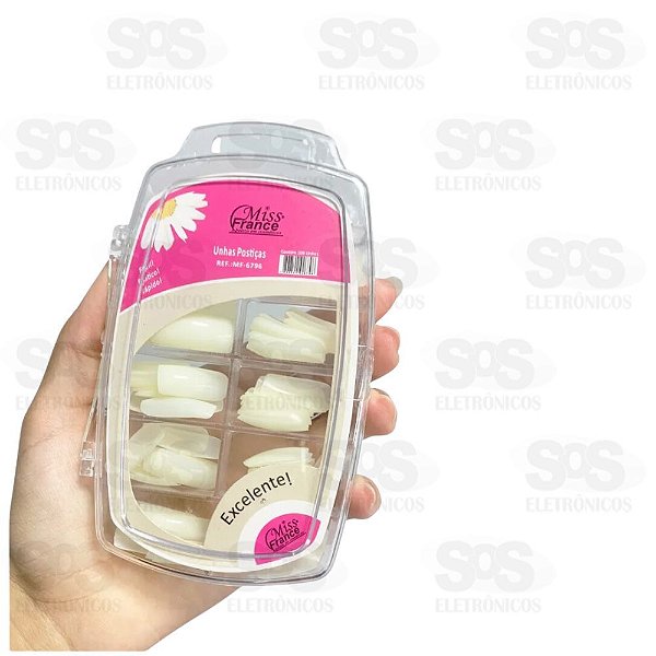 Kit Unhas Postiças Brancas 100 Unidades