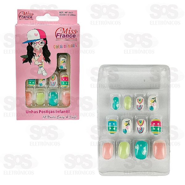 Kit Unhas Postiças Infantil