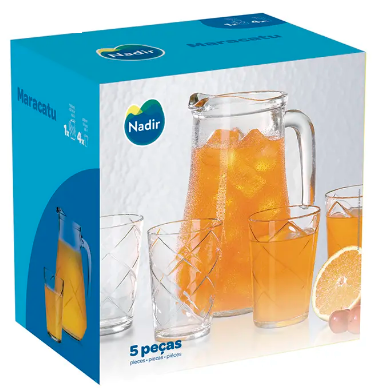 Kit Jarra com 4 Copos