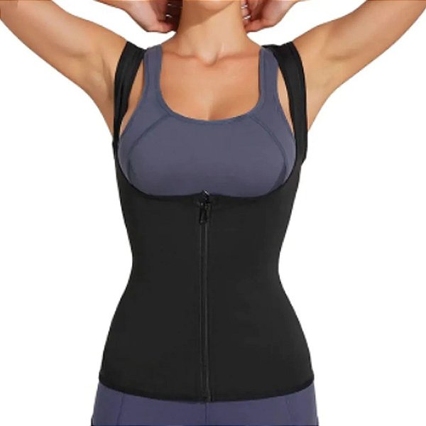Camiseta Regata Efeito Sauna com Zíper (Ref. 8429_2115)Tamanho G/GG