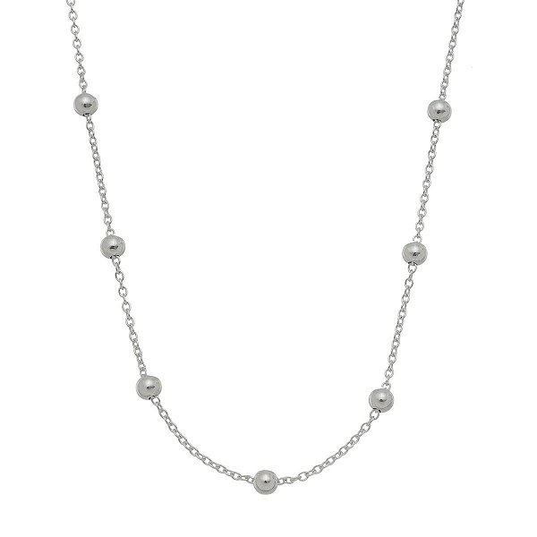 Colar de Prata 925 com Bolinhas 50cm