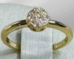 Anel de Falange Ponto de luz Dourado