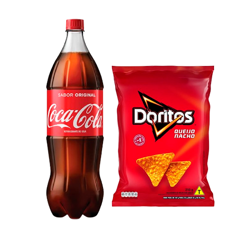 Combo Doritos 210G e Coca Cola 1,5L