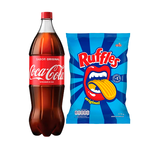 Combo Ruffles 115G e Coca Cola 1,5L