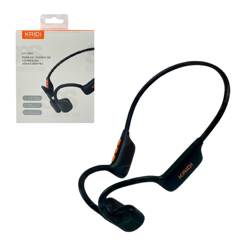 Fone De Ouvido Sem Fio Esportivo Condução Óssea Bluetooth Kaidi KD-906