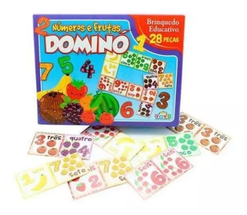 DOMINÓ NÚMEROS E FRUTAS - EDUCATIVO