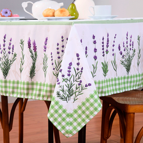 Toalha de Mesa Estampada Allegra 1 Peça 4 Lugares 100% Poliéster