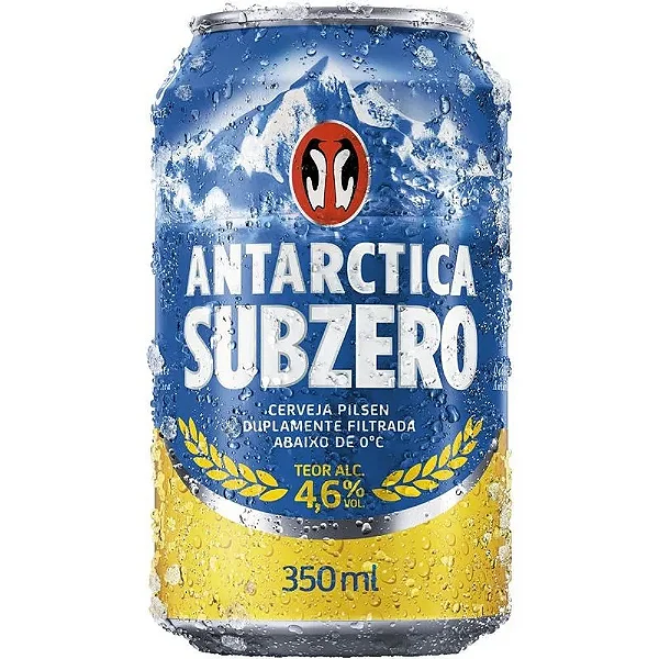 CERVEJA ANTARCTICA SUB.ZERO LATA 350ML