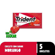 CHICLE TRIDENT MORANGO