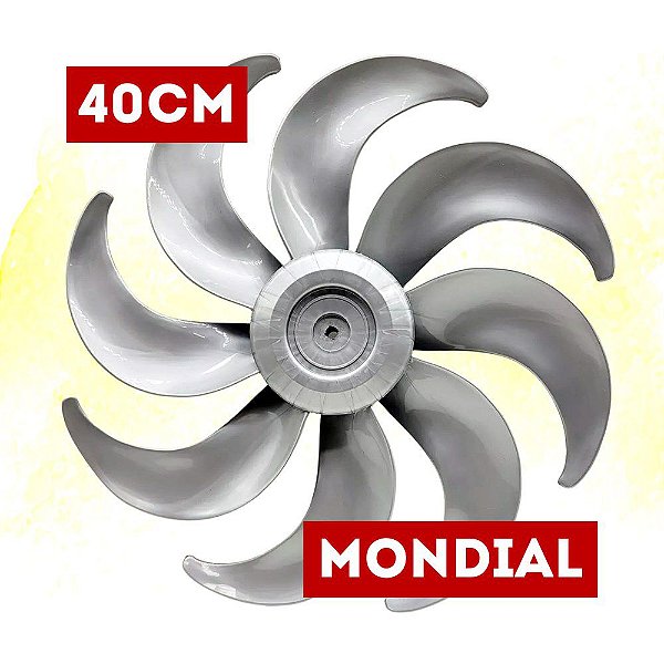 HELICE MONDIAL 40CM 8 PAS TURBO FORCE PRATA