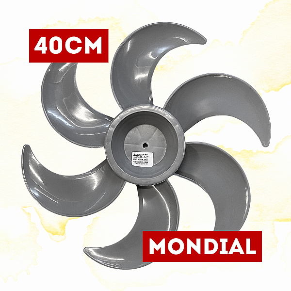 HÉLICE 40CM 6PÁS VENTILADOR MONDIAL NV-41 VT-40 V-71 - MM275
