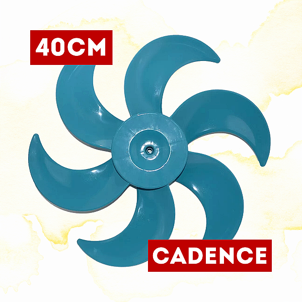 HÉLICE 40CM 6PÁS VENTILADOR CADENCE EROS VTR407 VTR865 - AZUL