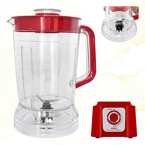 COPO LIQUIDIFICADOR ARNO POWER MAX - MM1715 CRISTAL VERMELHO