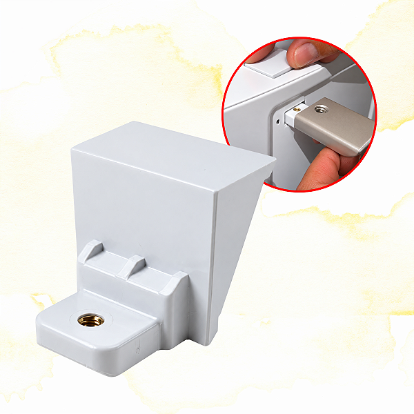 SUPORTE DO PUXADOR GELADEIRA ELECTROLUX DF36A DFN42 - ORIGINAL 67401599