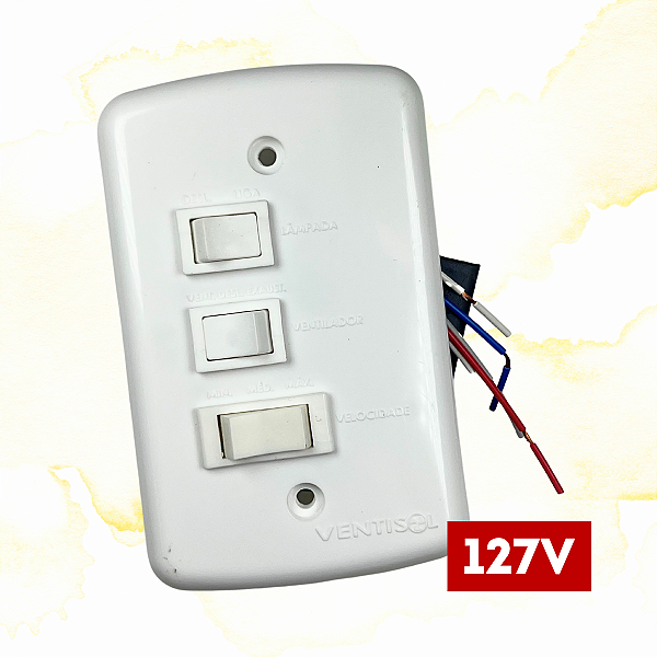 CHAVE 127V VENTILADOR DE TETO VENTISOL C/CAPACITOR - FÊNIX SUNNY AIRES - ORIGINAL