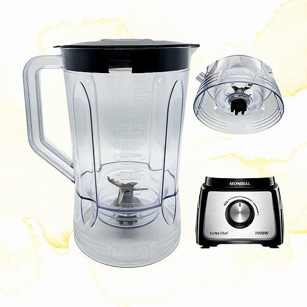 COPO LIQUIDIFICADOR / MULTIPROCESSADOR MONDIAL TURBO CHEF - MEBRASI 9838