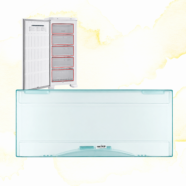 TAMPA FRONTAL DA GAVETA FREEZER ELECTROLUX FE18 FE26 F170 - 77187372 A99230001 SIMILAR