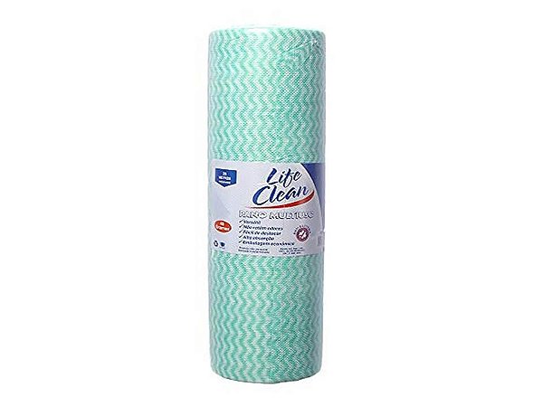 PANO MULTIUSO ECONOMICO 35G/M2 VERDE C/ 0,20X300MTS - LIFE CLEAN