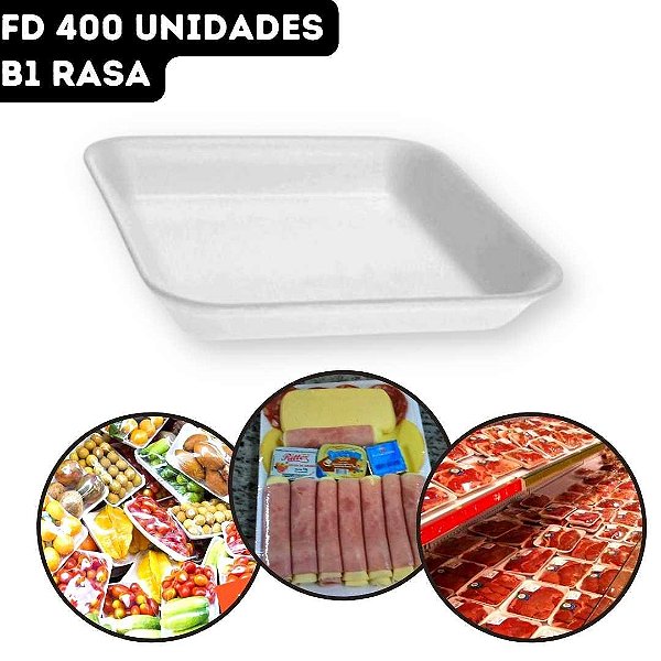 BANDEJA ISOPOR B1 RASA 15X15 FD C/400 - (A-15) - ULTRATHERM