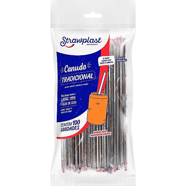 CANUDO FROZEN PRETO STRAW C/100