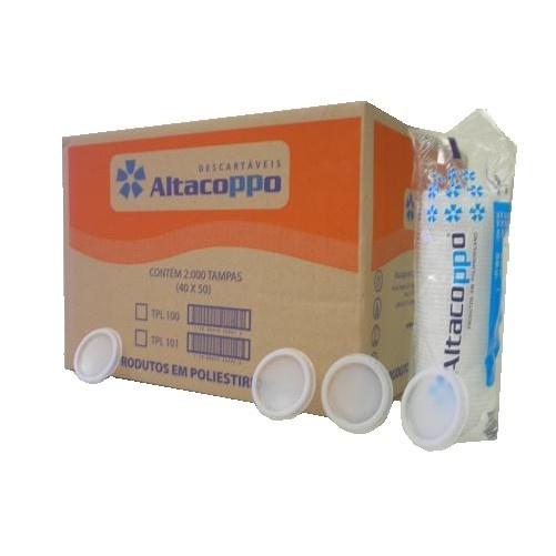 TAMPA PLASTICA P/ COPO 300ML  CX C/2000 (40X50) - ALTACOPPO