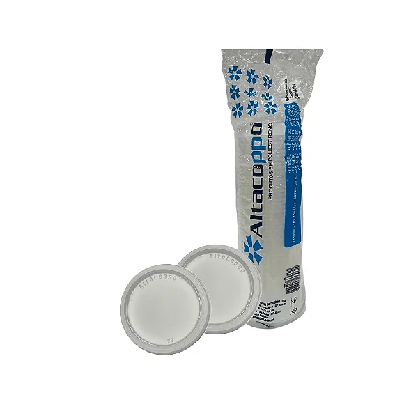 TAMPA PLASTICA P/ POTE 100ML E COPO 200ML - ALTACOPPO C/50