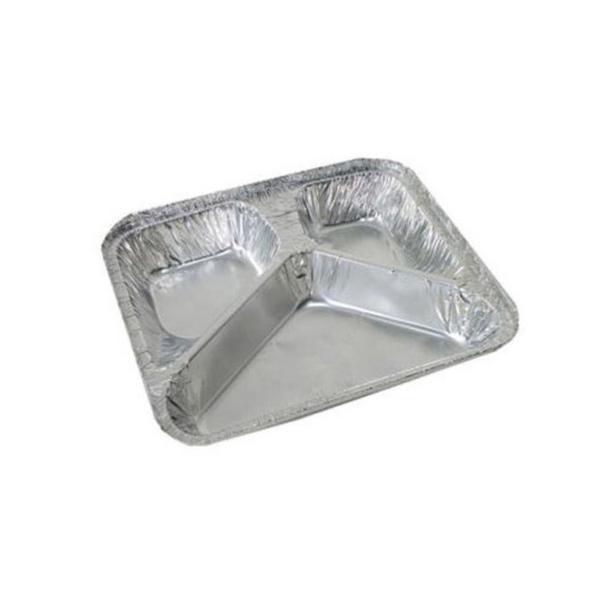 QUENTINHA DE ALUMINIO 3 DIVISOES 900ML CX C/100  - BOREDA