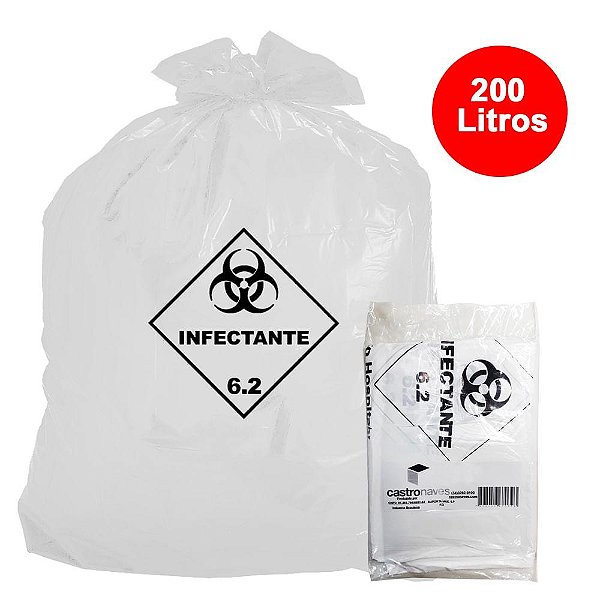 SACO DE LIXO 200LTS BRANCO C/100