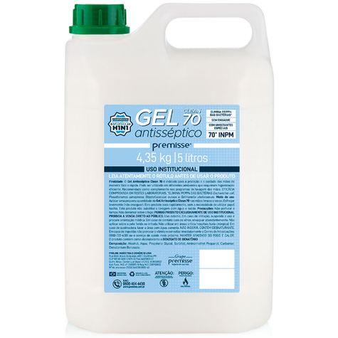 ALCOOL GEL 70 P/ LIMPEZA DE SUPERFÍ+K270CIES C/ 5 LITROS - SAPONI