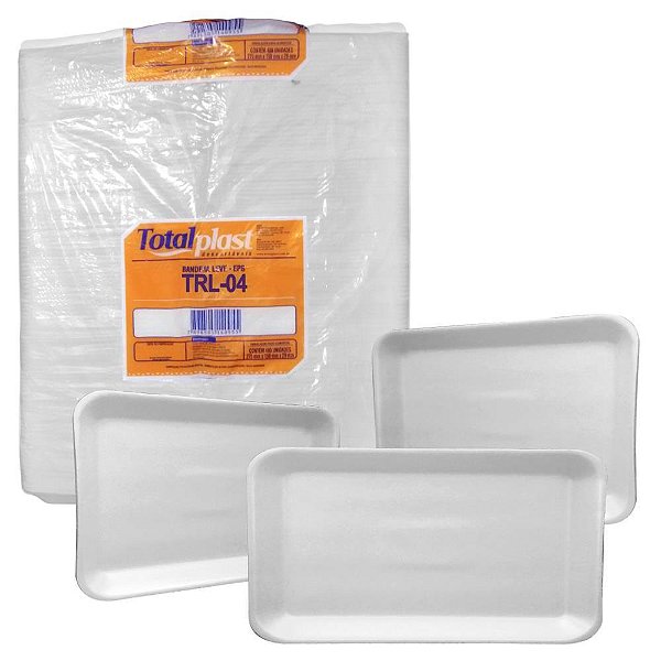 BANDEJA ISOPOR B4 RASA 14X27 FD C/400 (D-20) - ULTRATHERM