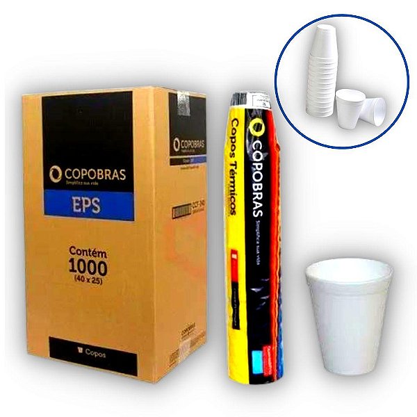 COPO TERMICO ISOPOR 120ML CX C/1000 - COPOBRAS