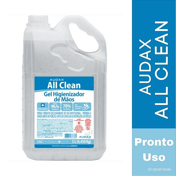 ALCOOL GEL ALL CLEAN 70+K523 5LTS AUDAX
