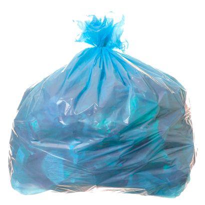 SACO LIXO 20LTS PRETO C/100 ETIQ AZUL CLARO