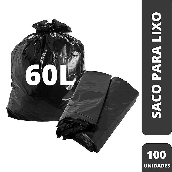 SACO DE LIXO 60LTS COM 100