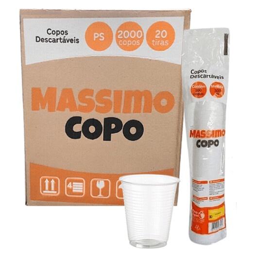 COPO 300ML PS BRANCO CX C/2000 (20X100) - COPOMAIS