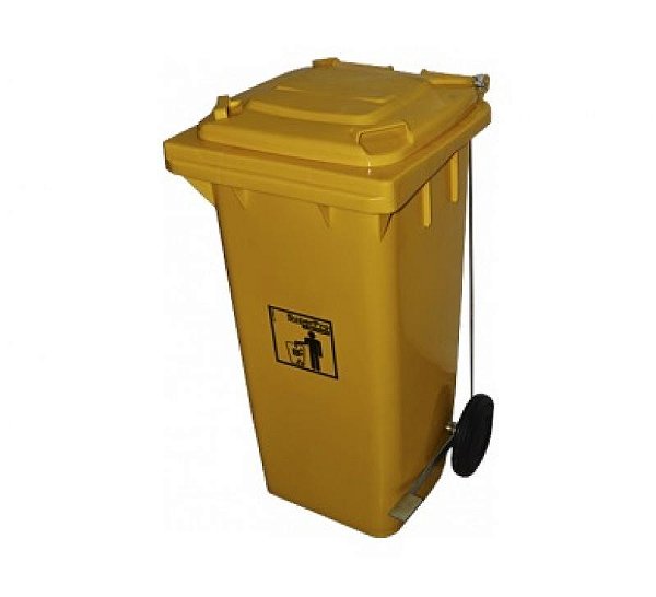 LIXEIRA AMARELA 120 LTS C/PEDAL