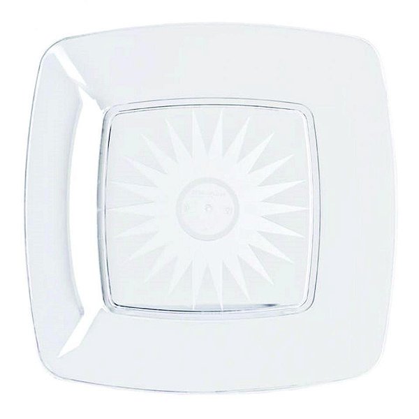 PRATO ACRILICO 18CM CRISTAL C/20 X10UN