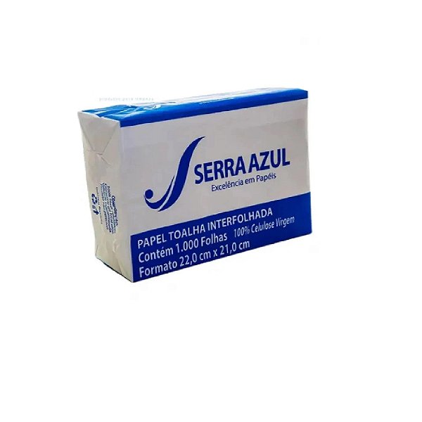 PAPEL TOALHA INTERF.100% CELULOSE 20X21 C/1000 - JAE AZUL