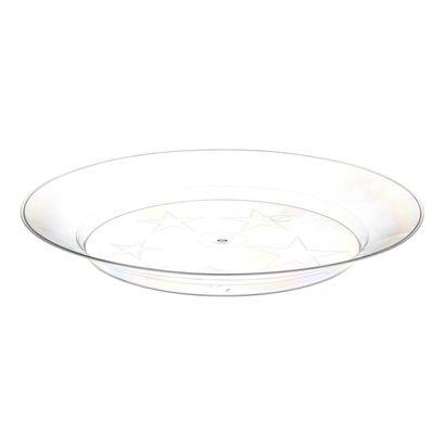 PRATO REDONDO 21CM CRISTAL C/14 X10UN