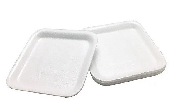 BANDEJA ISOPOR B1 RASA 15X15 FD C/400 (BR-01) - BOM APETITE