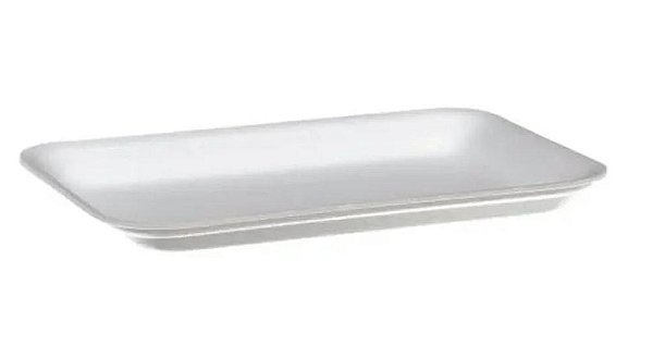 BANDEJA ISOPOR B2 RASA 14X21 FD C/400 - (BR-02) - BOM APETITE