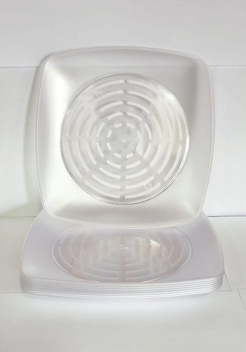 PRATO CRISTAL QUADRADO 22CM 20X10 UND